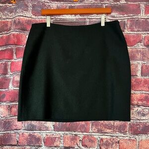 Boden Black 100% Wool Straight Mini Skirt – British Tweed by Moon
